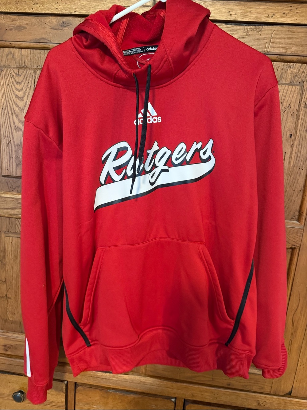 Adidas Rutgers Scarlet Knights Men’s Medium Red Hoodie Sweatshirt